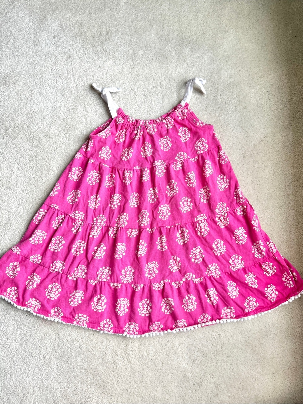 Mini Boden pink white floral sundress Girls Size 4-5